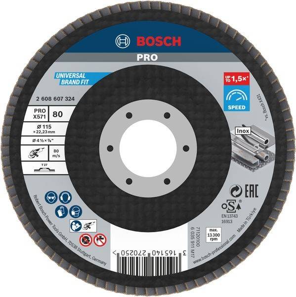 Bosch Power Tools Fächerschleifscheibe 2608607324