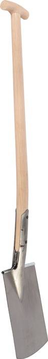Eine Baseballschläger aus Holz mit glatter Oberfläche, der vor einem schlichten Hintergrund aufrecht steht.