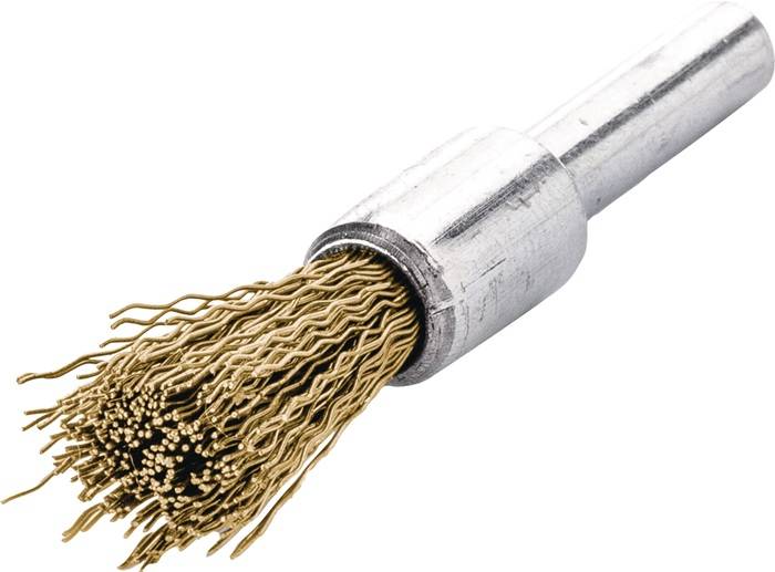 Rundbürste D.12mm Drahtstärke 0,20mm MS gewellt 20000min-¹ 10 LESSMANN