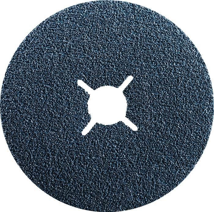 Rundförmige Trennscheibe mit körniger Textur, entwickelt zum Schneiden von Metall oder Stein. Verfügt über ein zentrales Loch zur Befestigung an einer Säge oder Schleifmaschine.