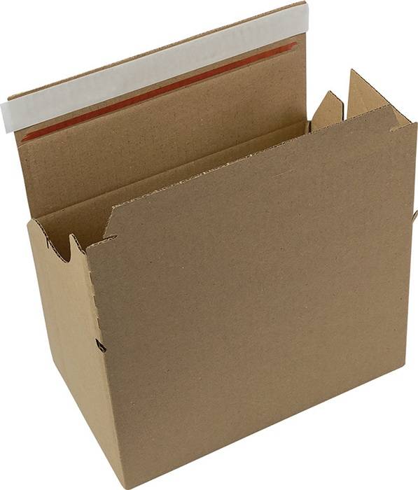 Automatikkarton Wellpappe L237xB140xH147mm einwellig braun