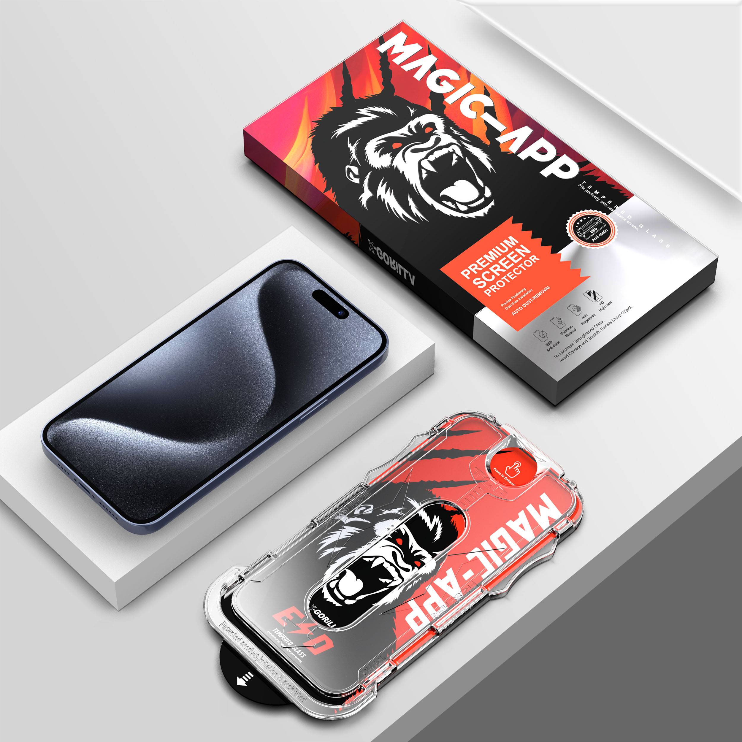 5x 9H Panzerglas für iPhone 14 Pro Antispy Privacy Magic App echtes Tempered X Gorillaglas Displayschutz Schutzglas Schutzfolie Screen Protector