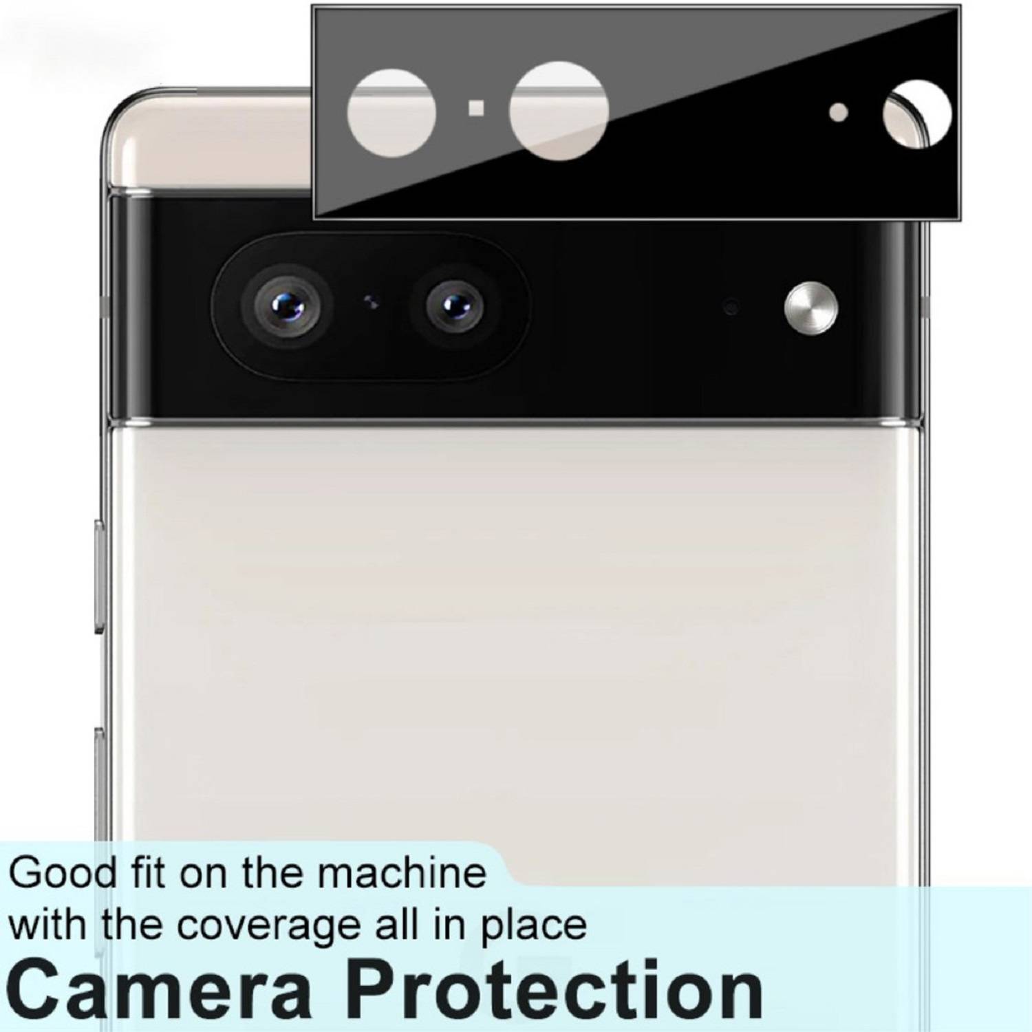 2x Kamera 9H Panzerhartglas für Google Pixel 6a 3D KLAR Schwarzes ECHTES TEMPERED Panzerglas Kameraglas Kamerhartglas Kameraschutzglas Schutzglas