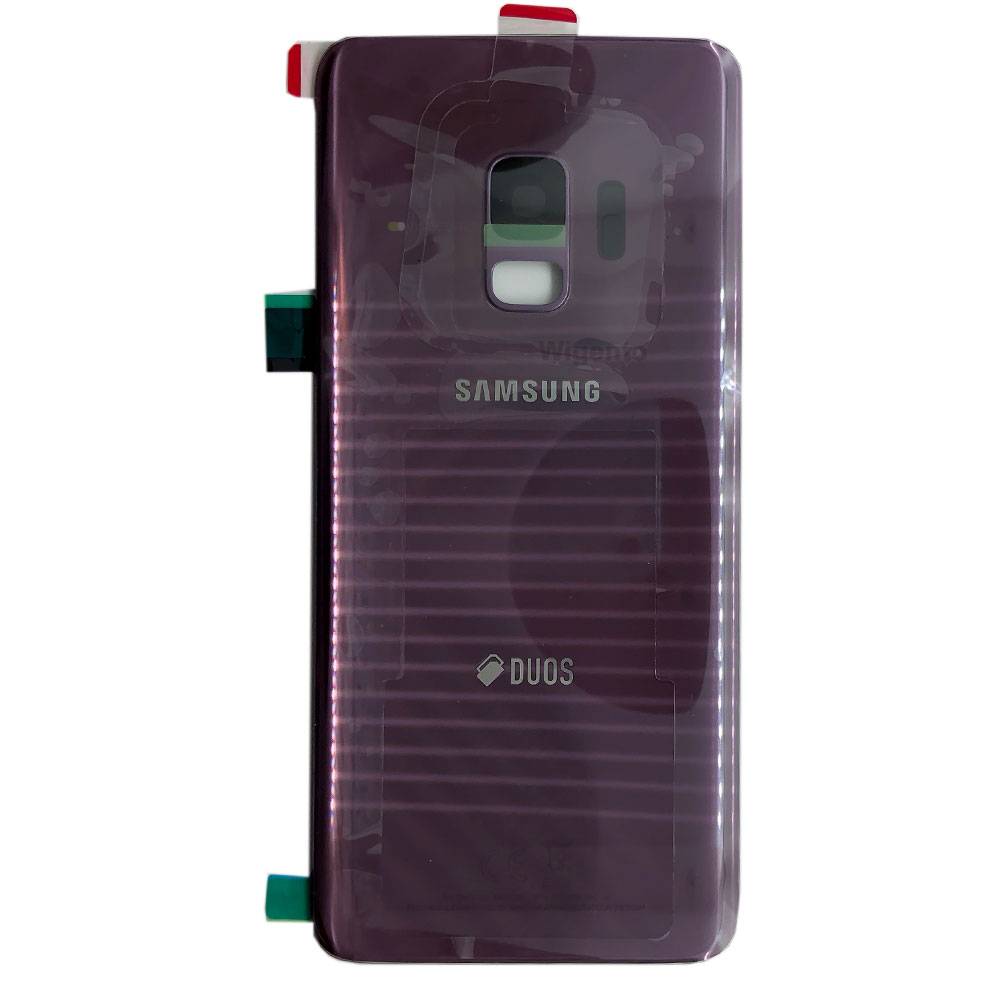 Samsung GH82-15875B Akkudeckel Deckel für Galaxy S9 Duos + Klebepad Lilac Purple Lila Neu