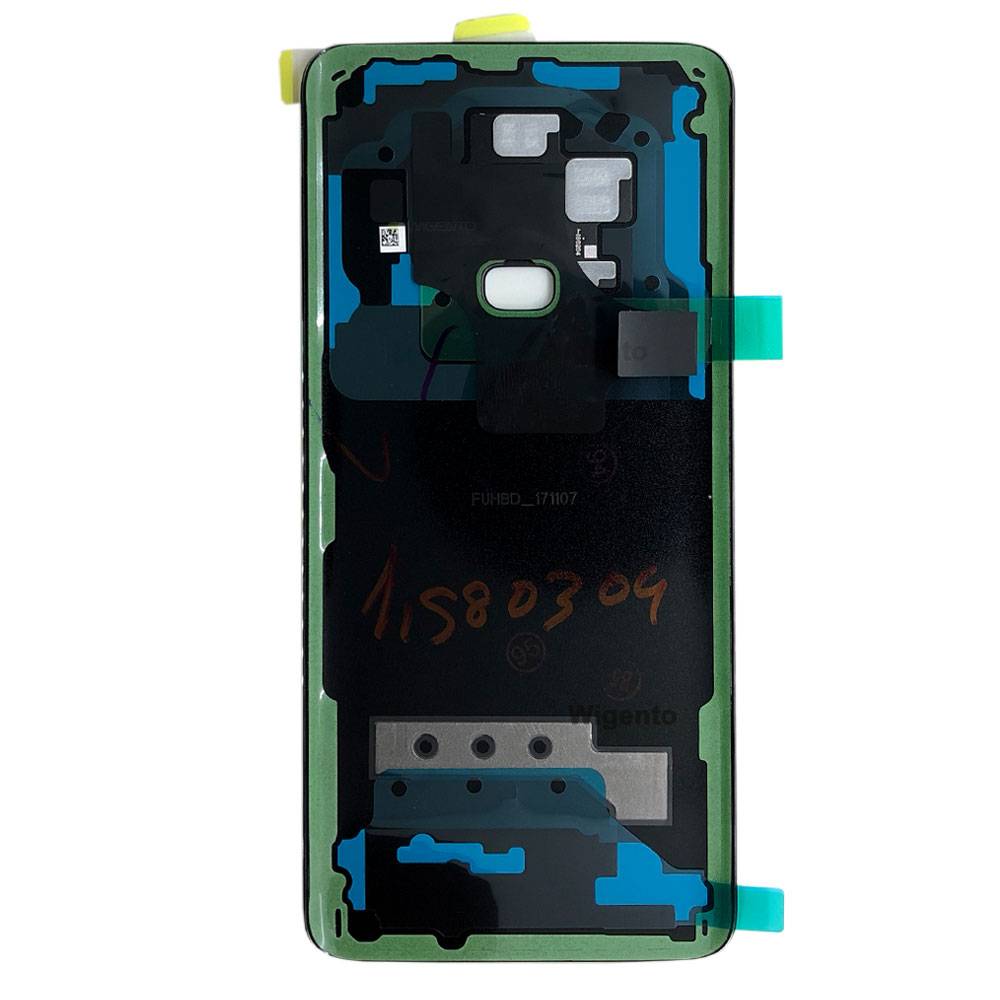 Samsung GH82-15875B Akkudeckel Deckel für Galaxy S9 Duos + Klebepad Blau Blue Neu