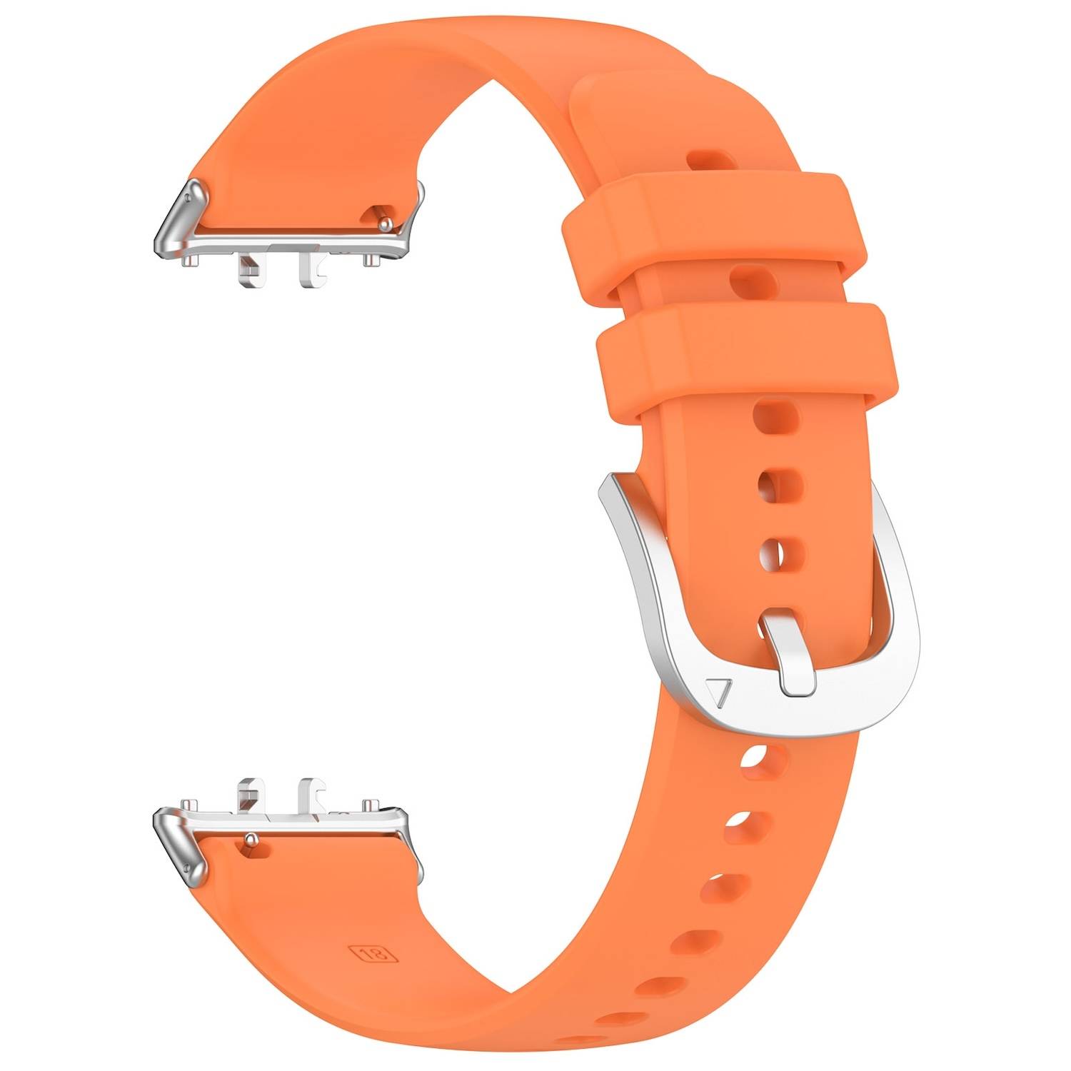 Für Samsung Galaxy Fit 3 hochwertiges Silikon Armband Metall Connector Orange