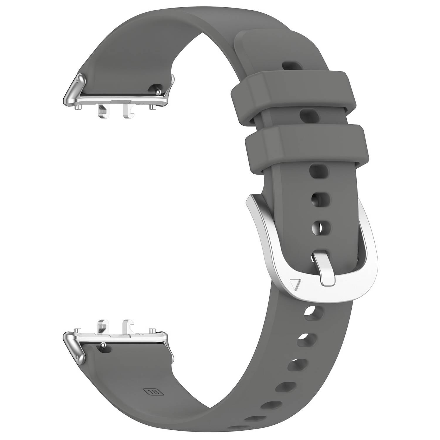Für Samsung Galaxy Fit 3 hochwertiges Silikon Armband Metall Connector Grau