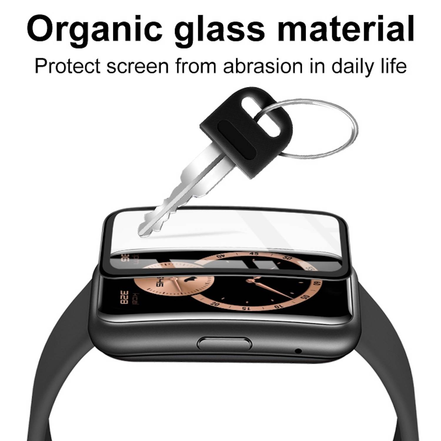 Für Samsung Galaxy Fit 3 Plexi HD Watch Hart Glas Schutz Transparent