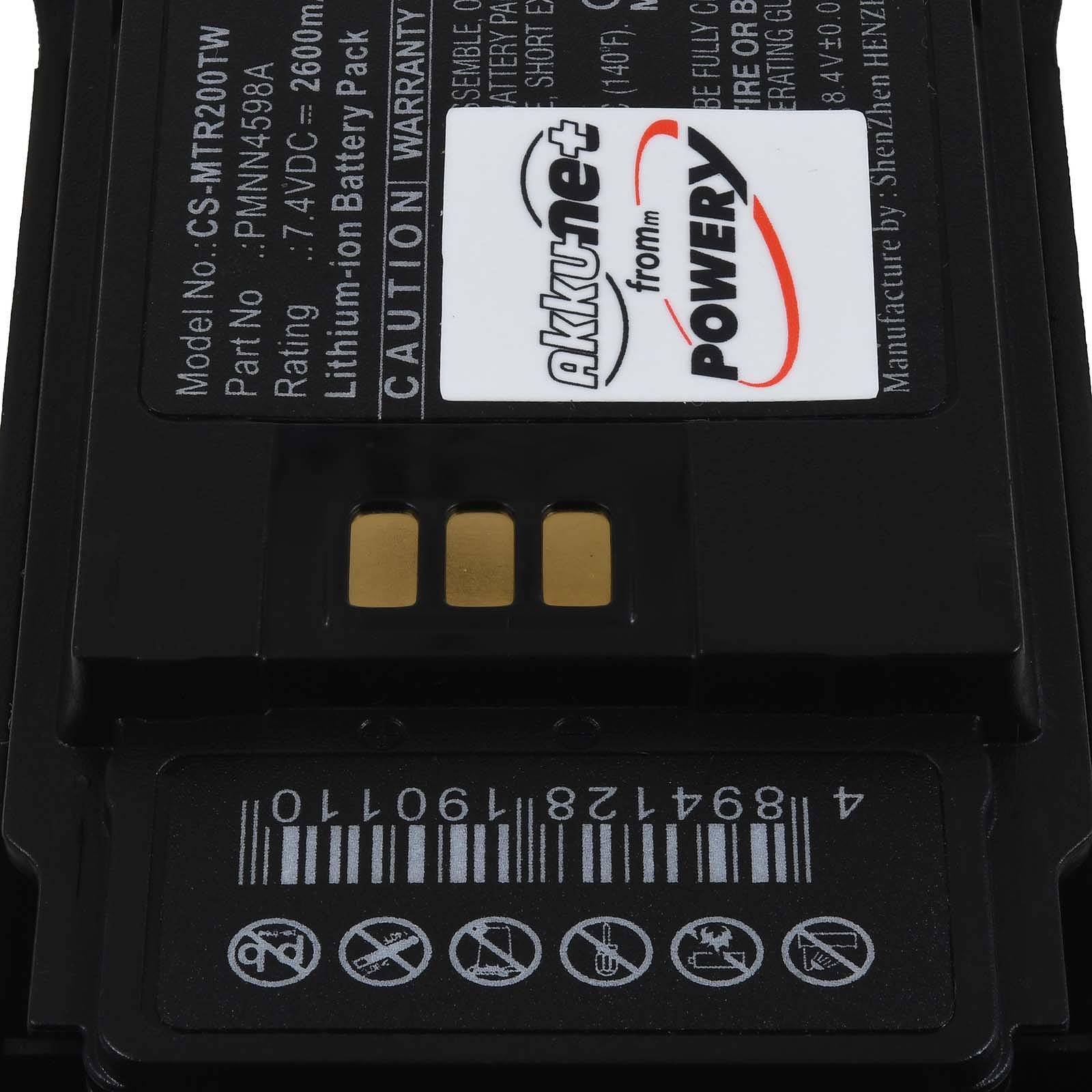 Powery Akku kompatibel mit Motorola Typ PMNN4598A, 7,4V, Li-Ion
