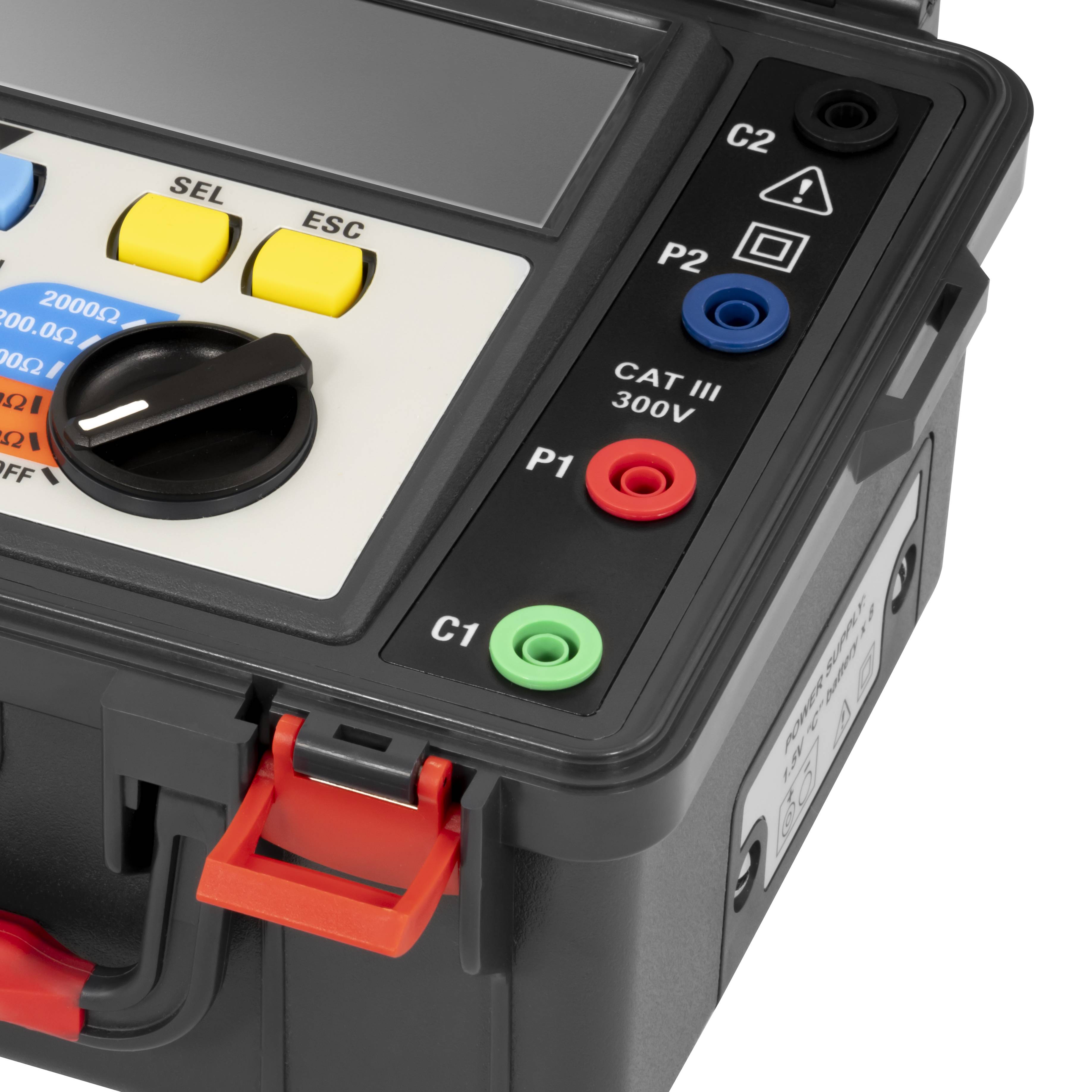 PCE Instruments Ohmmeter PCE-MO 2006 4-Leiter-Messmethode |0 mΩ … 2.000 Ω |5 wählbare Messbereiche |MAX MIN HOLD |IP65