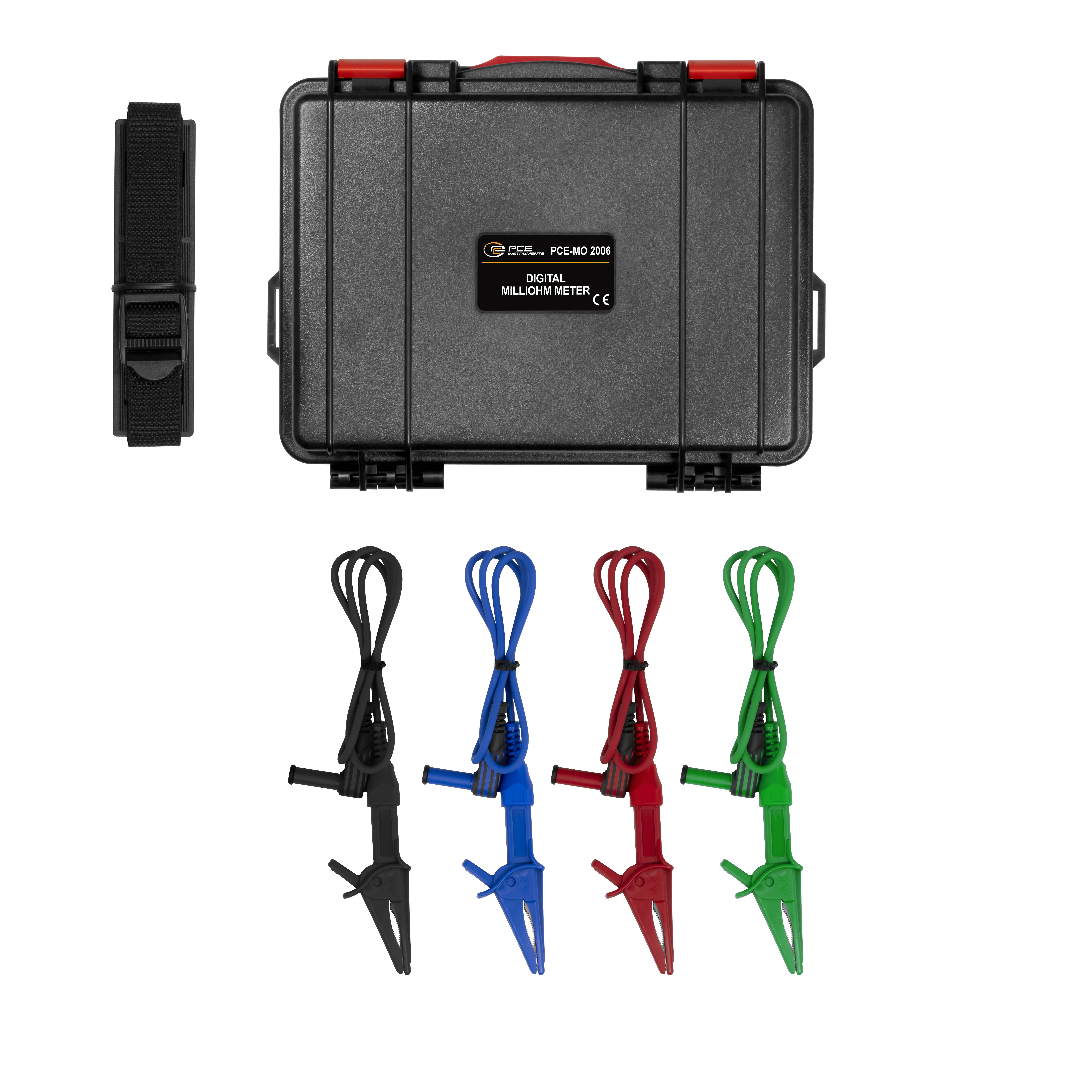 PCE Instruments Ohmmeter PCE-MO 2006 4-Leiter-Messmethode |0 mΩ … 2.000 Ω |5 wählbare Messbereiche |MAX MIN HOLD |IP65