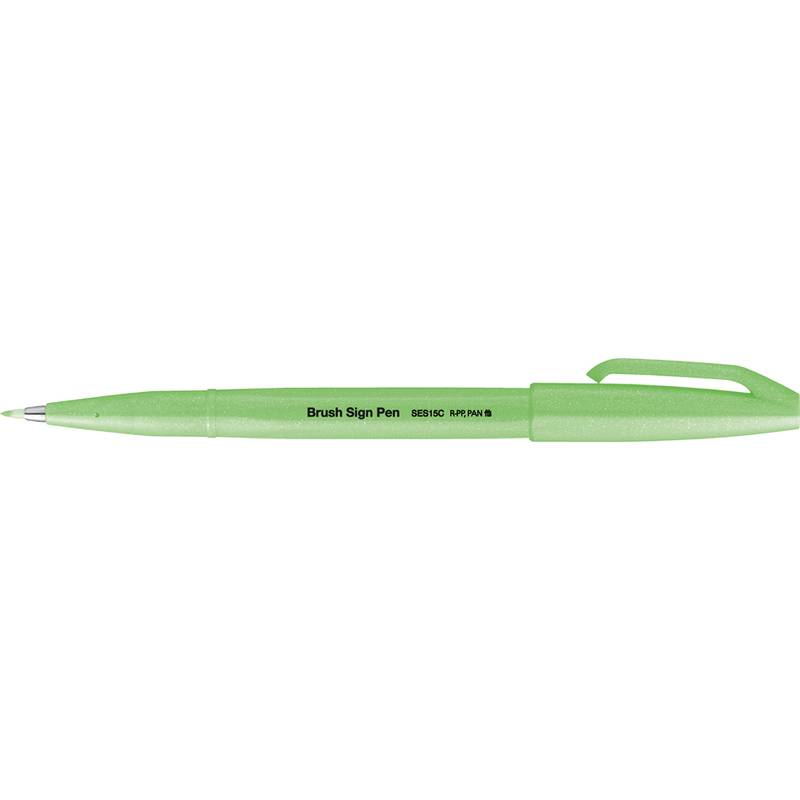 PentelArts Faserschreiber Brush Sign Pen SES15, neongrün
