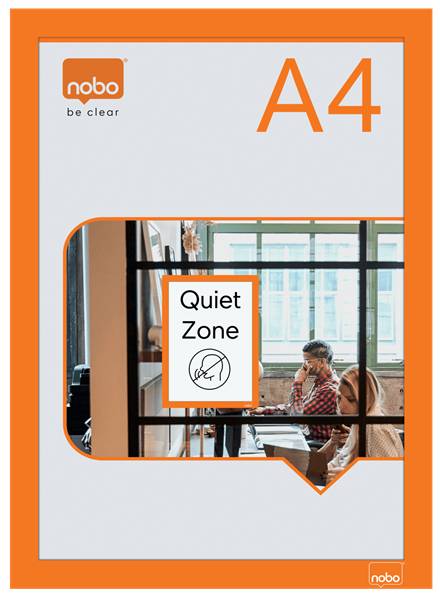 Nobo Magnetrahmen selbstklebend orange A4 2 St.