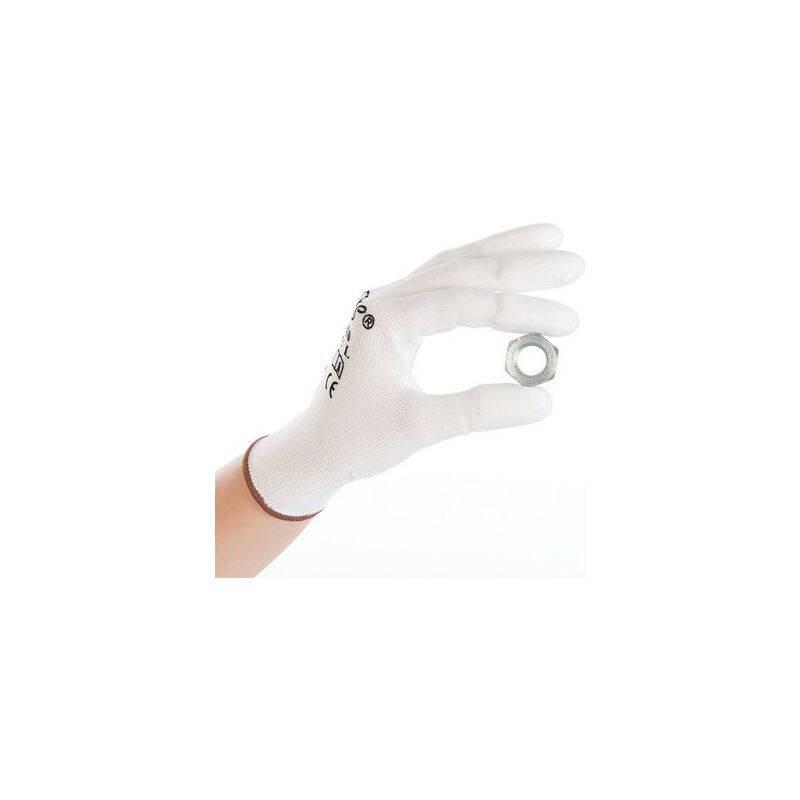 HYGOSTAR Feinstrickhandschuh Ultra Flex Finger, weiß, L