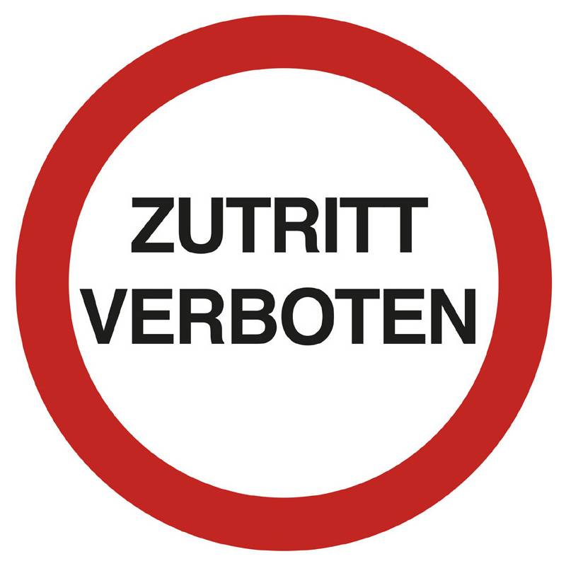 EXACOMPTA Hinweisschild "Zutritt verboten", rot/weiß