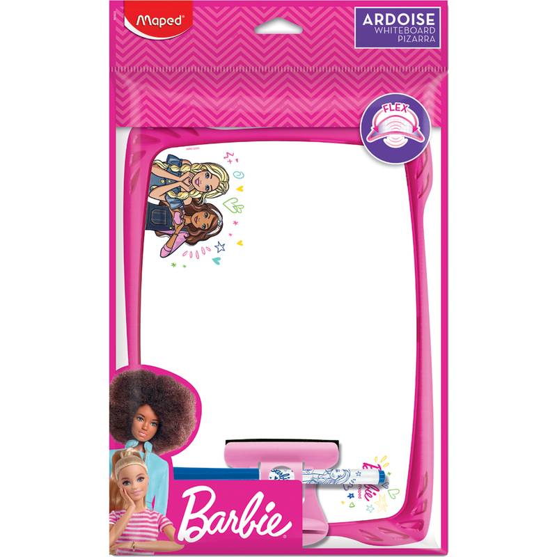 Maped Schreibtafel Barbie, trocken abwischbar, weiß