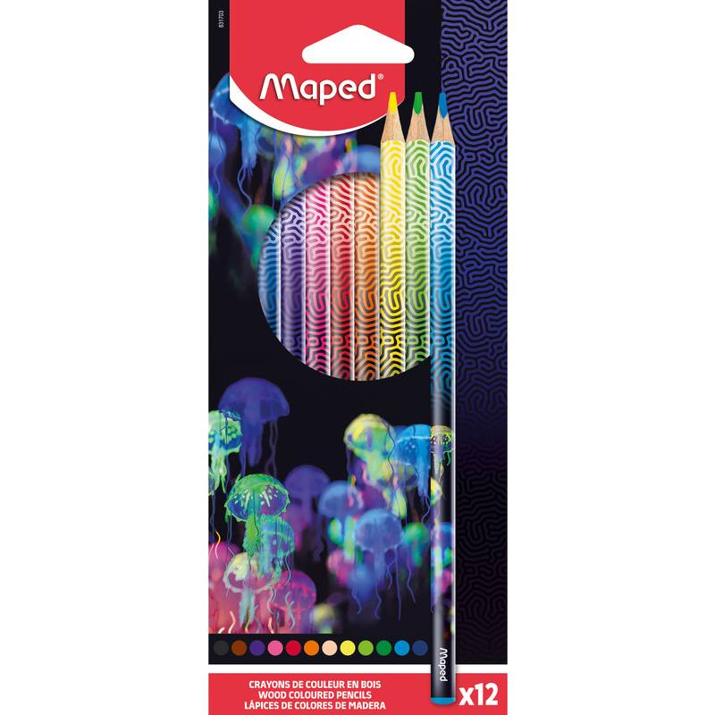 Maped Dreikant-Buntstifte DEEPSEA PARADISE, 12er Kartonetui