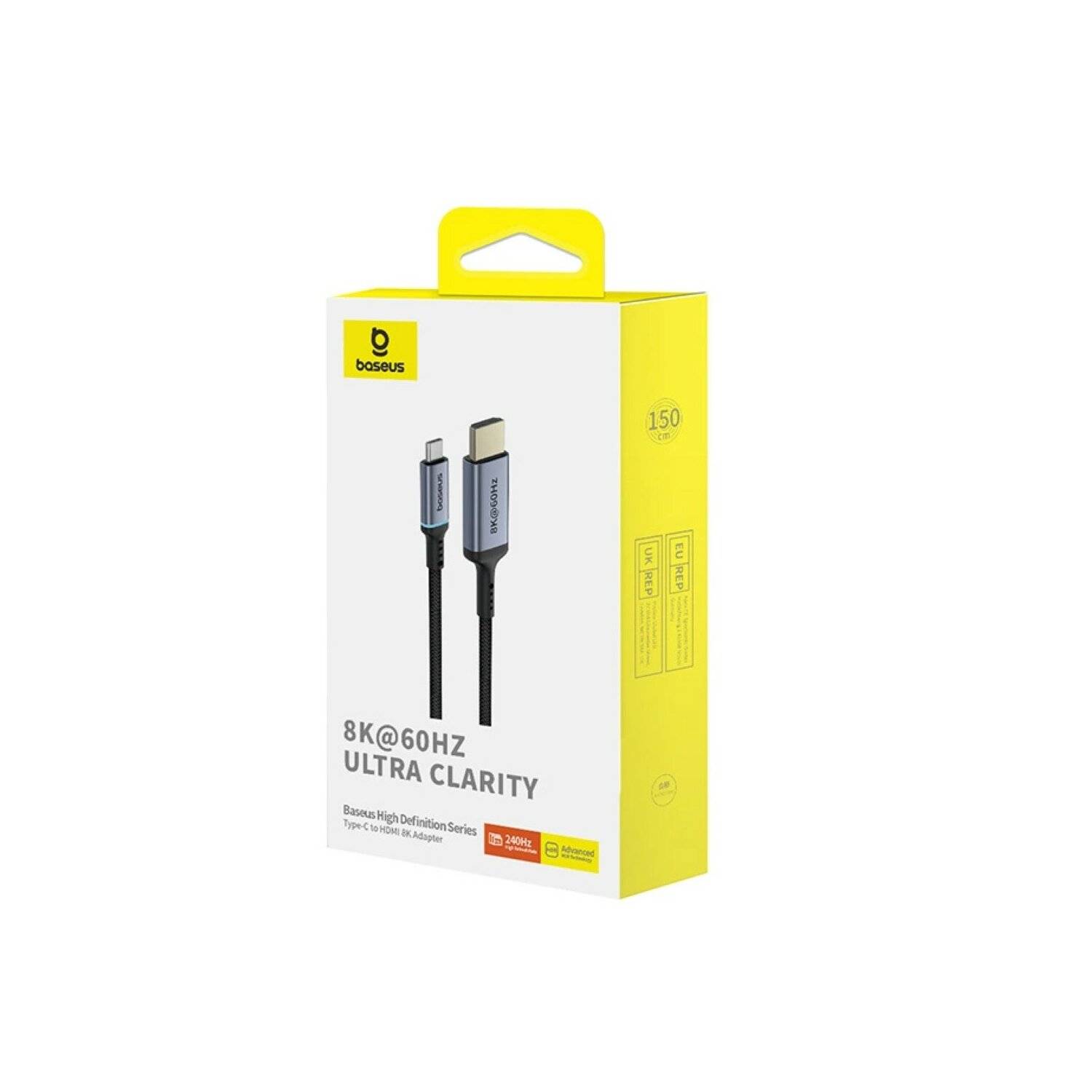 Baseus BS-OH064 8K 60Hz USB-C – HDMI-Kabel 1,5 m – Schwarz