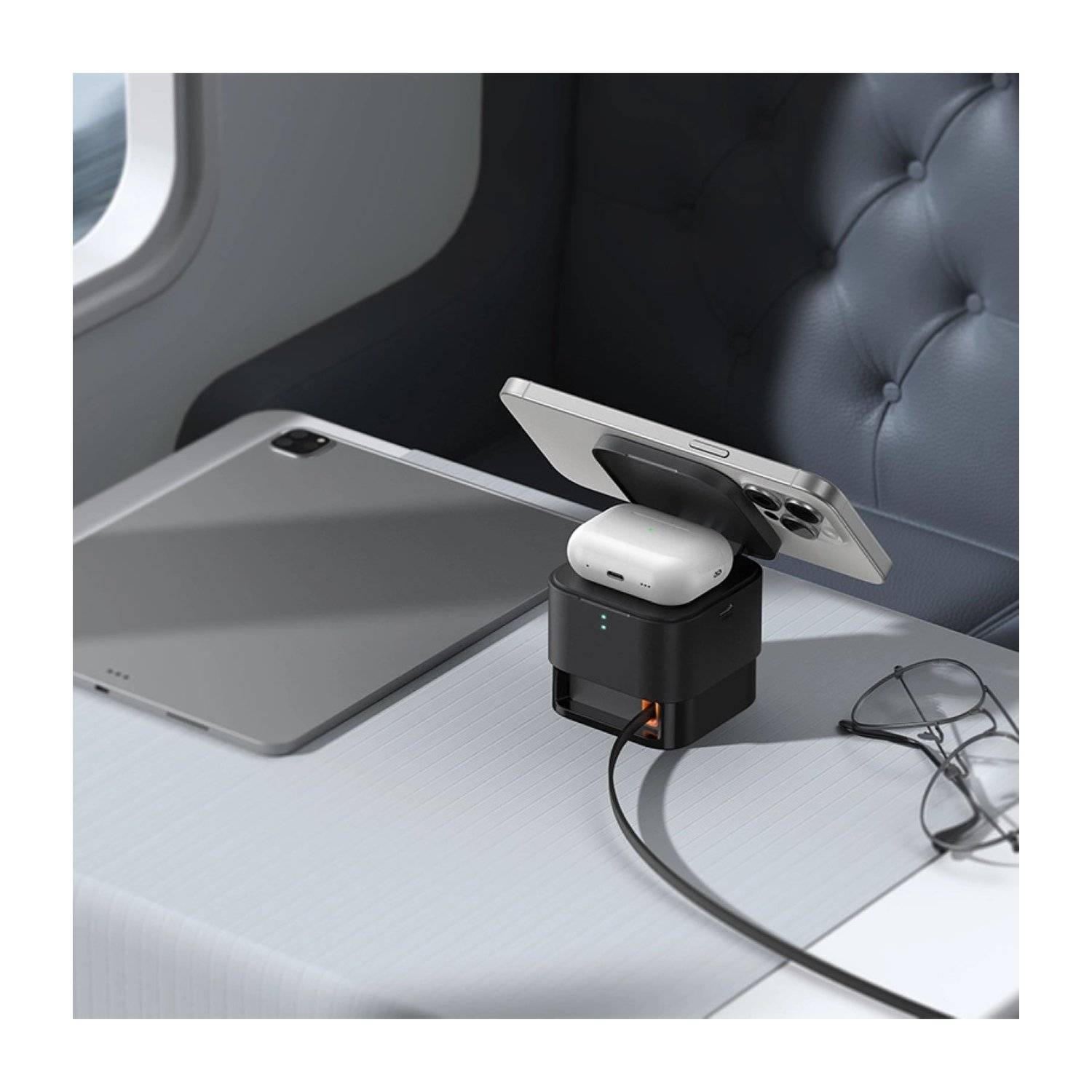 Baseus BS-W531 MagSafe / USB-C 20W kabelloses Ladegerät  schwarz