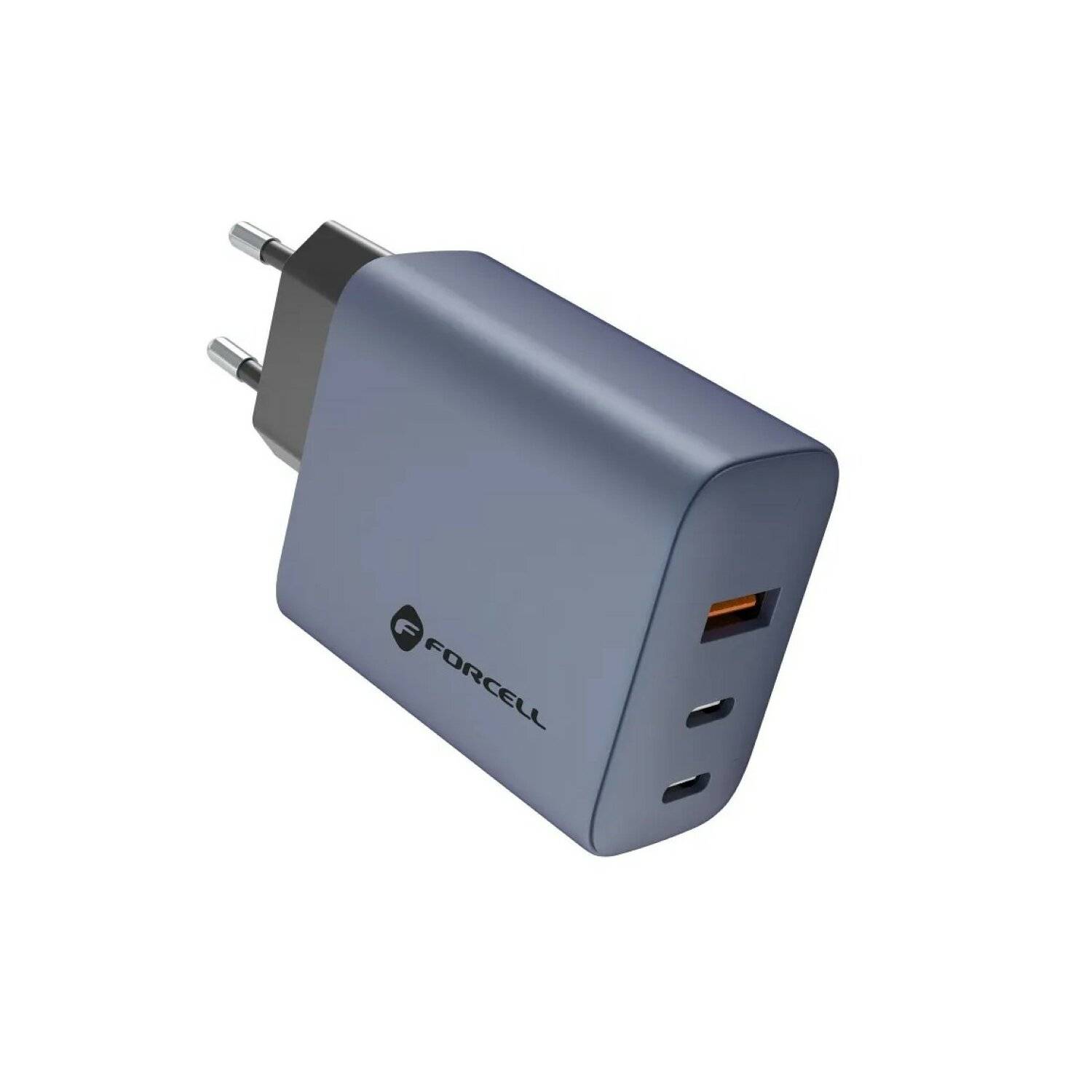Forcell F-Energy Ladegerät mit 2x USB C und USB A Buchsen - 4A 65W mit PD und Quick Charge 4.0 Funktion