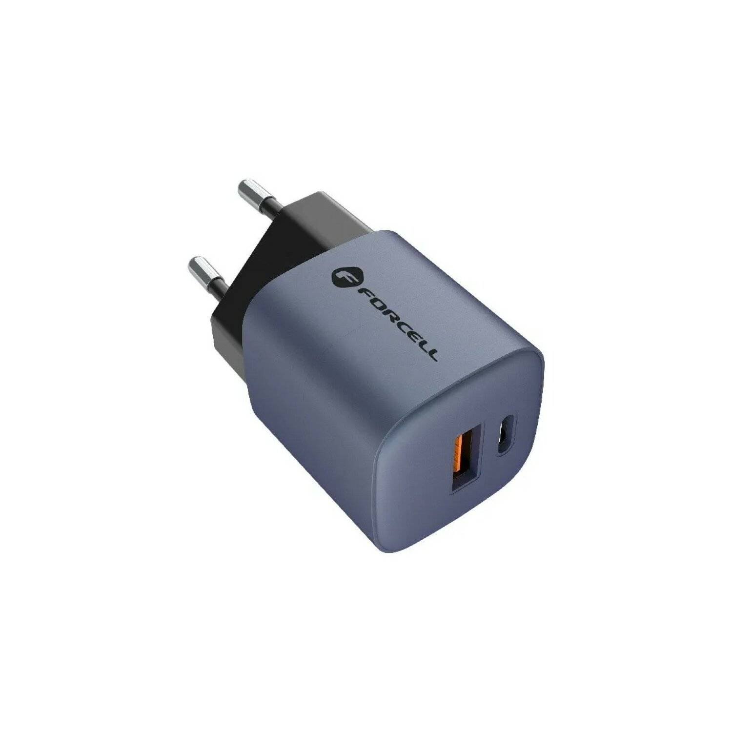 Forcell F-Energy Ladegerät mit USB C und USB A Buchsen - 3A 33W mit PD und Quick Charge 4.0 Funktion