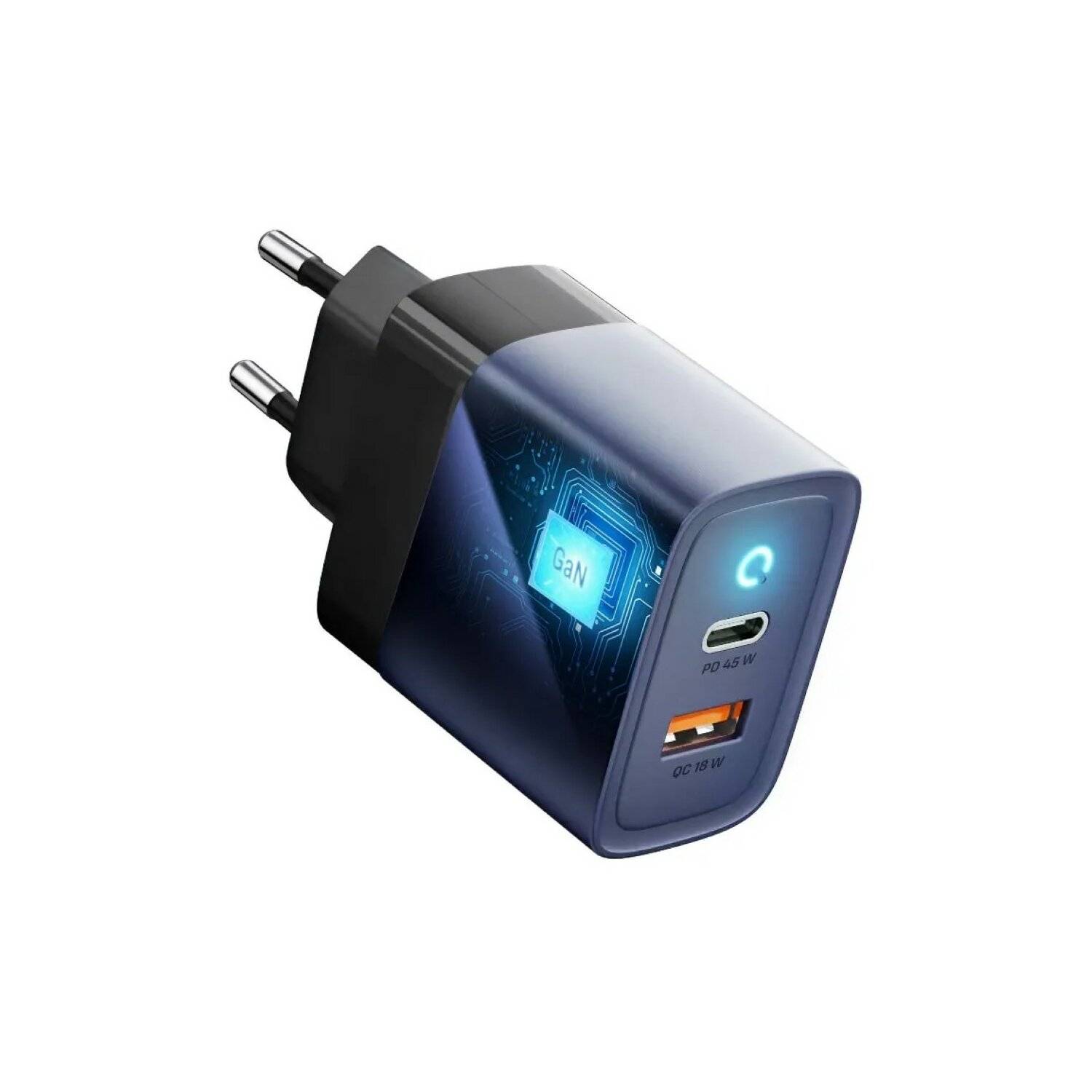 Forcell F-Energy Ladegerät mit USB C und USB A Buchsen - 4A 45W mit PD und Quick Charge 4.0 Funktion