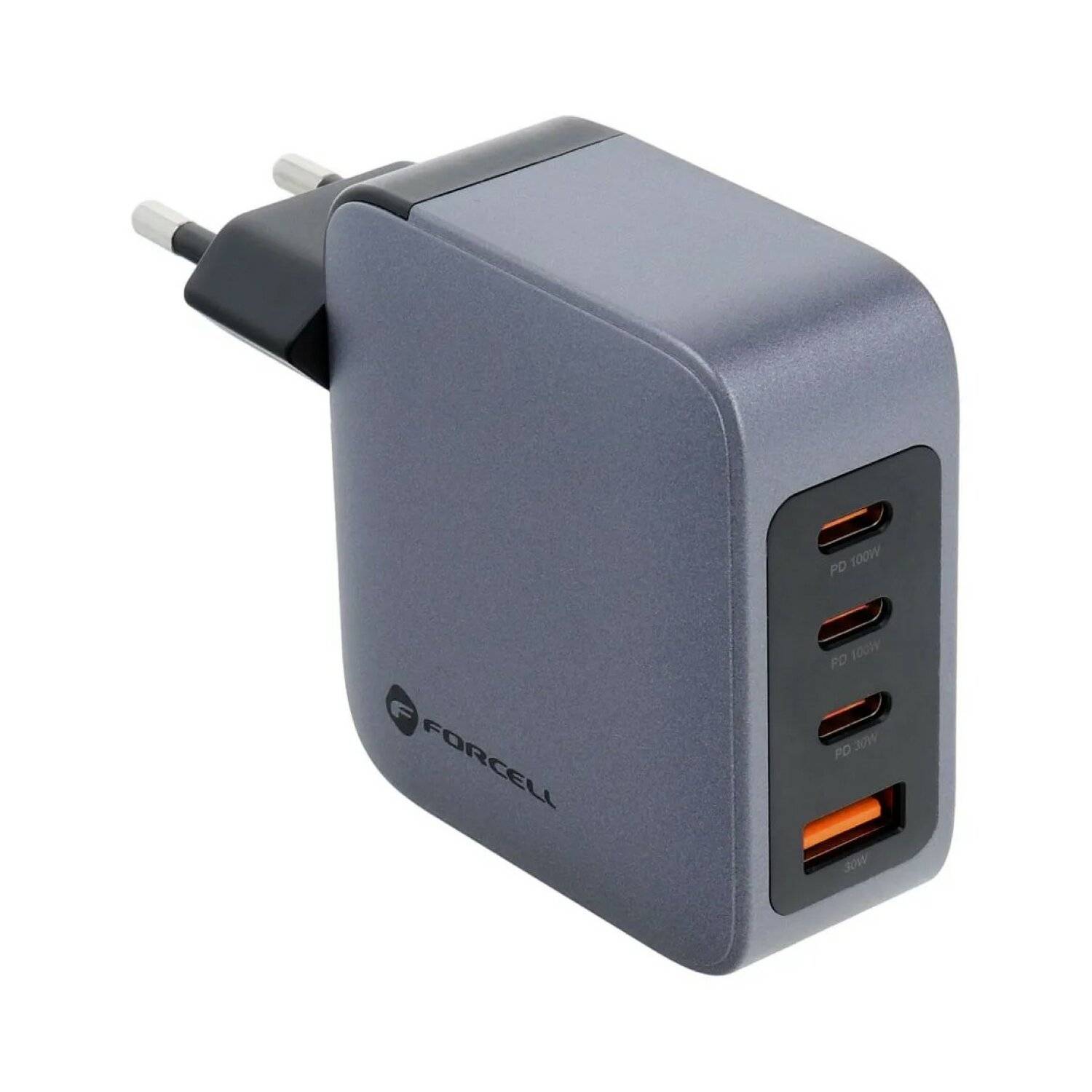 Forcell F-Energy Ladegerät mit 3x USB C und USB A Buchsen - 100W mit PD und Quick Charge 4.0 Funktion