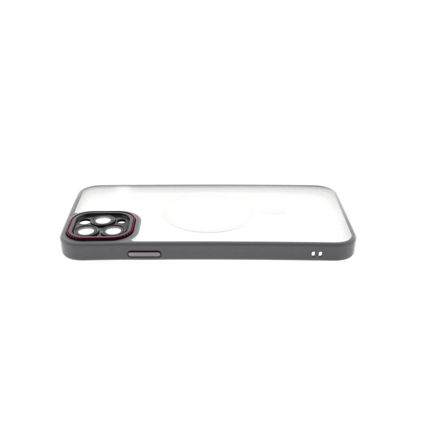 Elite iPhone kompatibel mit MagSafe Hülle mit Kameraschutz kompatibel mit iPhone 15 Pro Grau