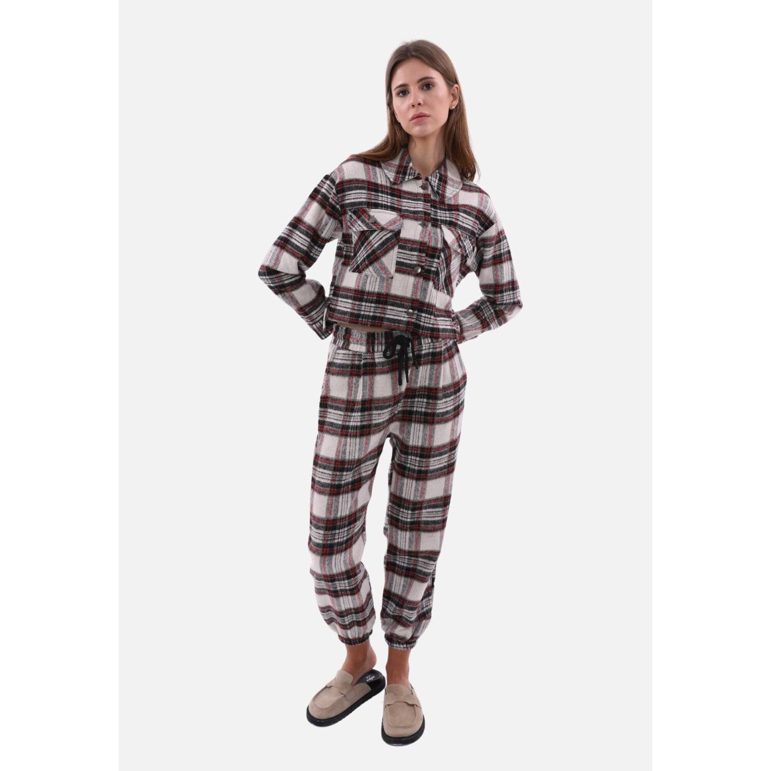 Damen zweiteiler Set Hemdjacke M