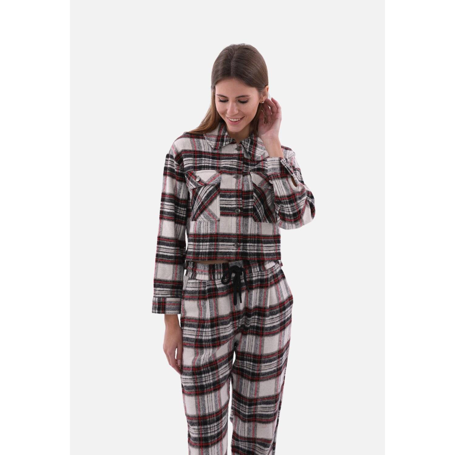 Damen zweiteiler Set Hemdjacke M