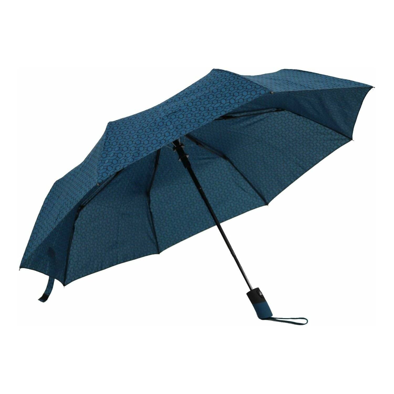 Teleskop-Taschenschirm mit Schutzhülle ergonomischer Regenschirm flexibel und widerstandsfähig Blau