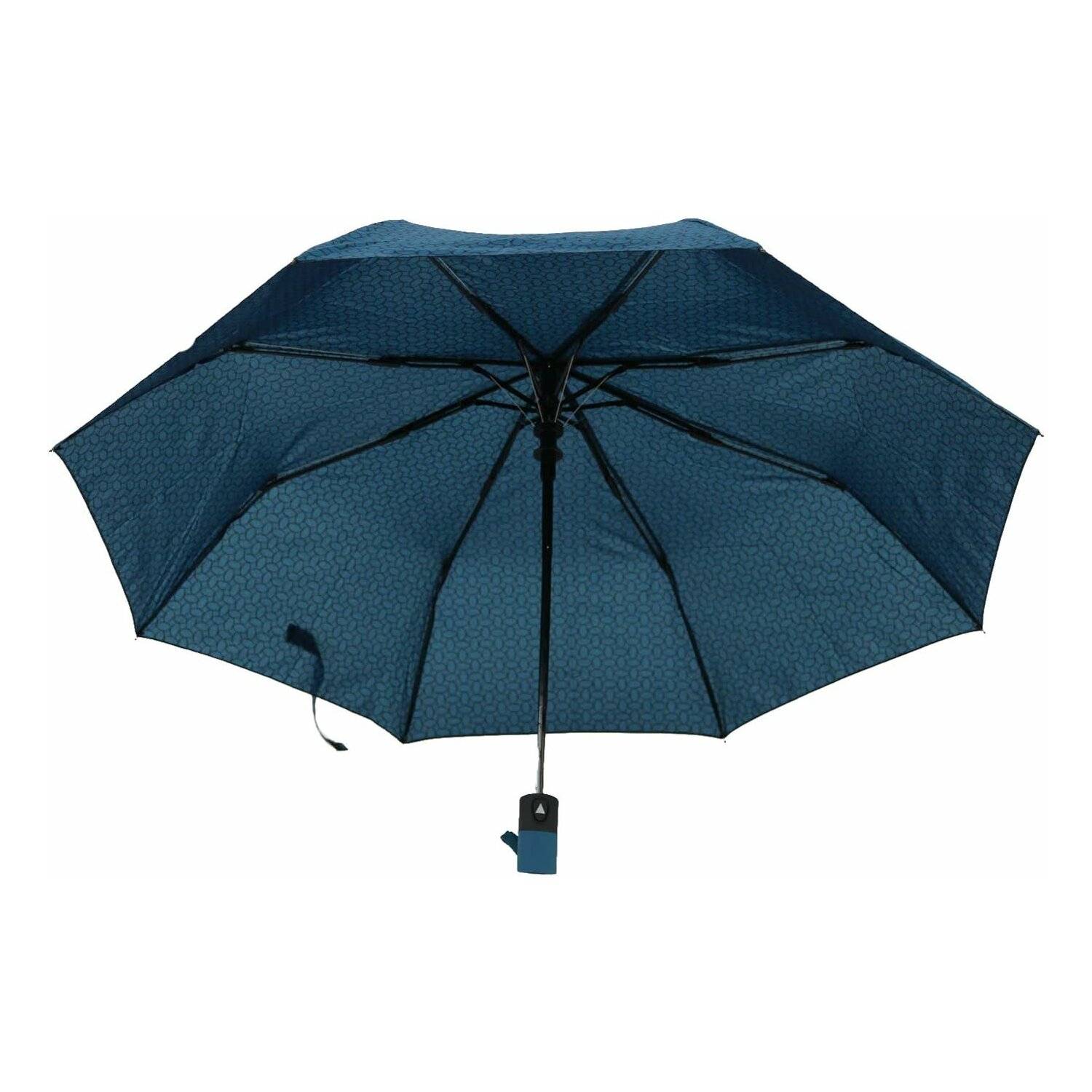 Teleskop-Taschenschirm mit Schutzhülle ergonomischer Regenschirm flexibel und widerstandsfähig Blau