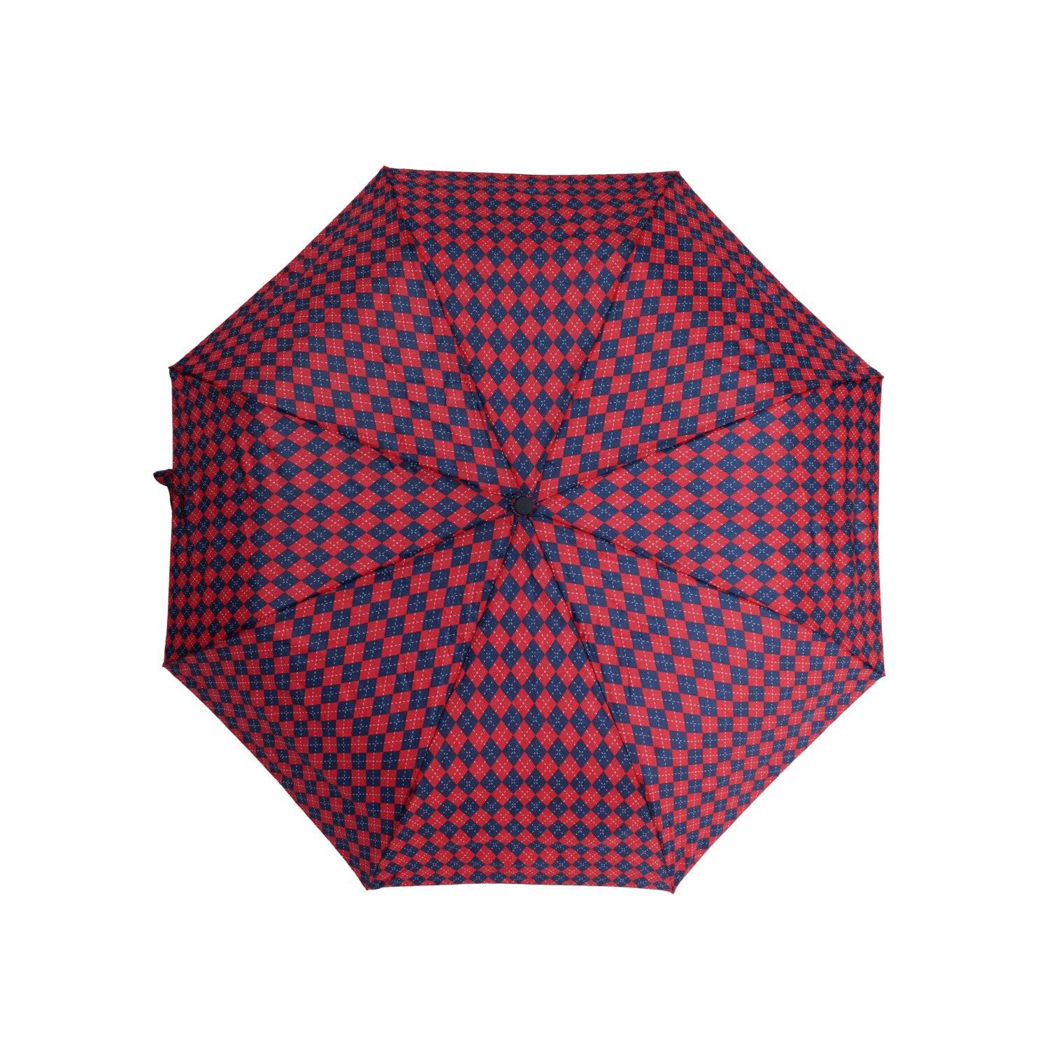 Teleskop-Taschenschirm mit Schutzhülle ergonomischer Regenschirm flexibel und widerstandsfähig Rot