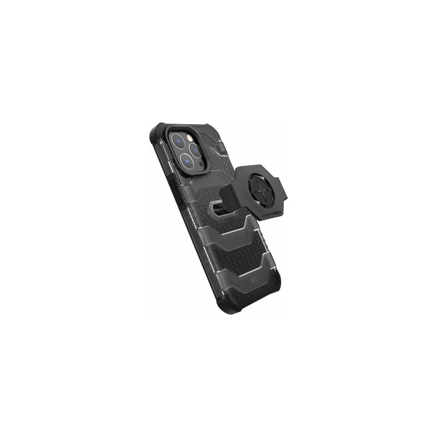 Morpheus Qlip Neo Case kompatibel mit iPhone 13 PRO - Hülle & abnehmbarem M4 M4s Mount Adapter Kameraschutz Schwarz