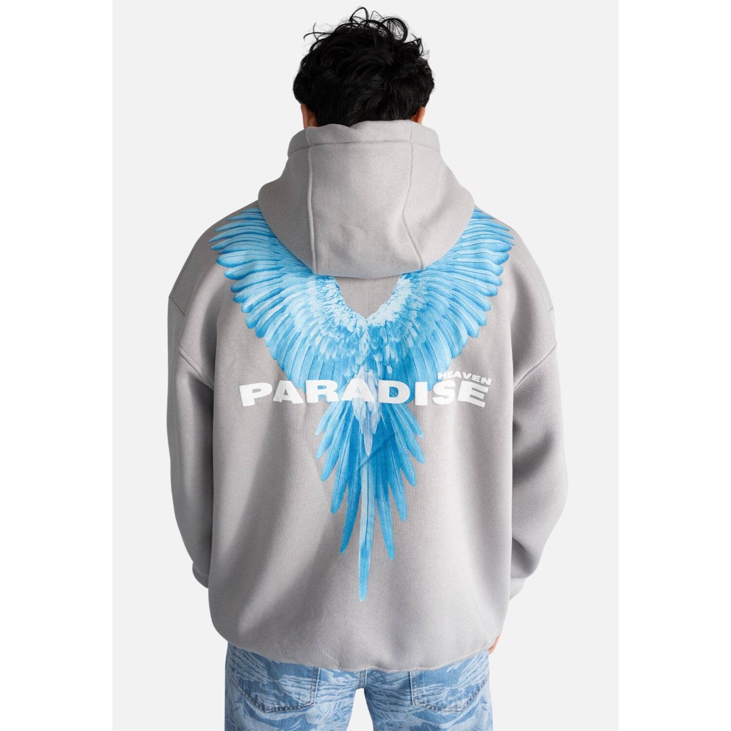 Unisex Oversize Paradise fleece Hoodie L Grau