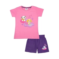 Schlafanzug für Mädchen - 110/116 Dream Patrol Kinder Pyjama Set Kurzarm Oberteil mit Hose Rosa/Lila Schlafanzug für Mädchen - 110/116 Dream Patrol Kinder Pyjama Set Kurzarm Oberteil mit Hose Rosa/Lila