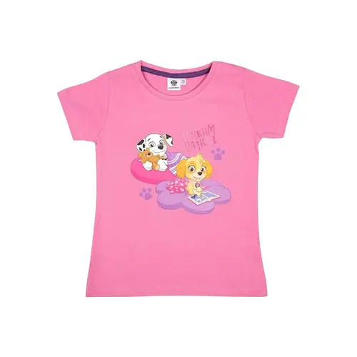 Schlafanzug für Mädchen - 110/116 Dream Patrol Kinder Pyjama Set Kurzarm Oberteil mit Hose Rosa/Lila Schlafanzug für Mädchen - 110/116 Dream Patrol Kinder Pyjama Set Kurzarm Oberteil mit Hose Rosa/Lila