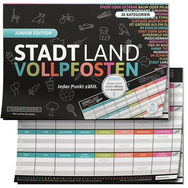 Denkriesen DEN09010 - Stadt, Land Vollpfosten®, Junior Edition, DIN-A4