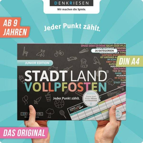 Denkriesen DEN09010 - Stadt, Land Vollpfosten®, Junior Edition, DIN-A4