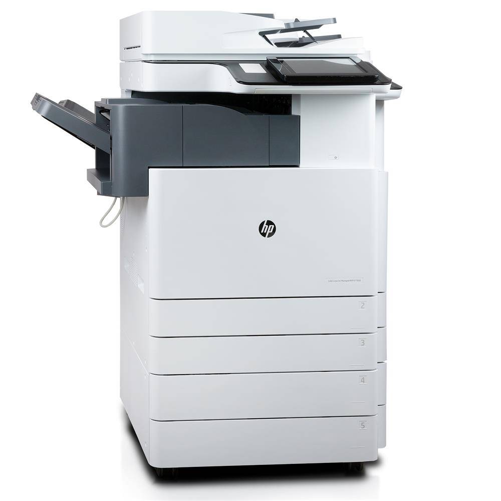 HP Color LaserJet (B-Ware) Managed MFP E77830dn AIO Drucker farbe (500GB, 30S/min., GigaBit) + Finisher