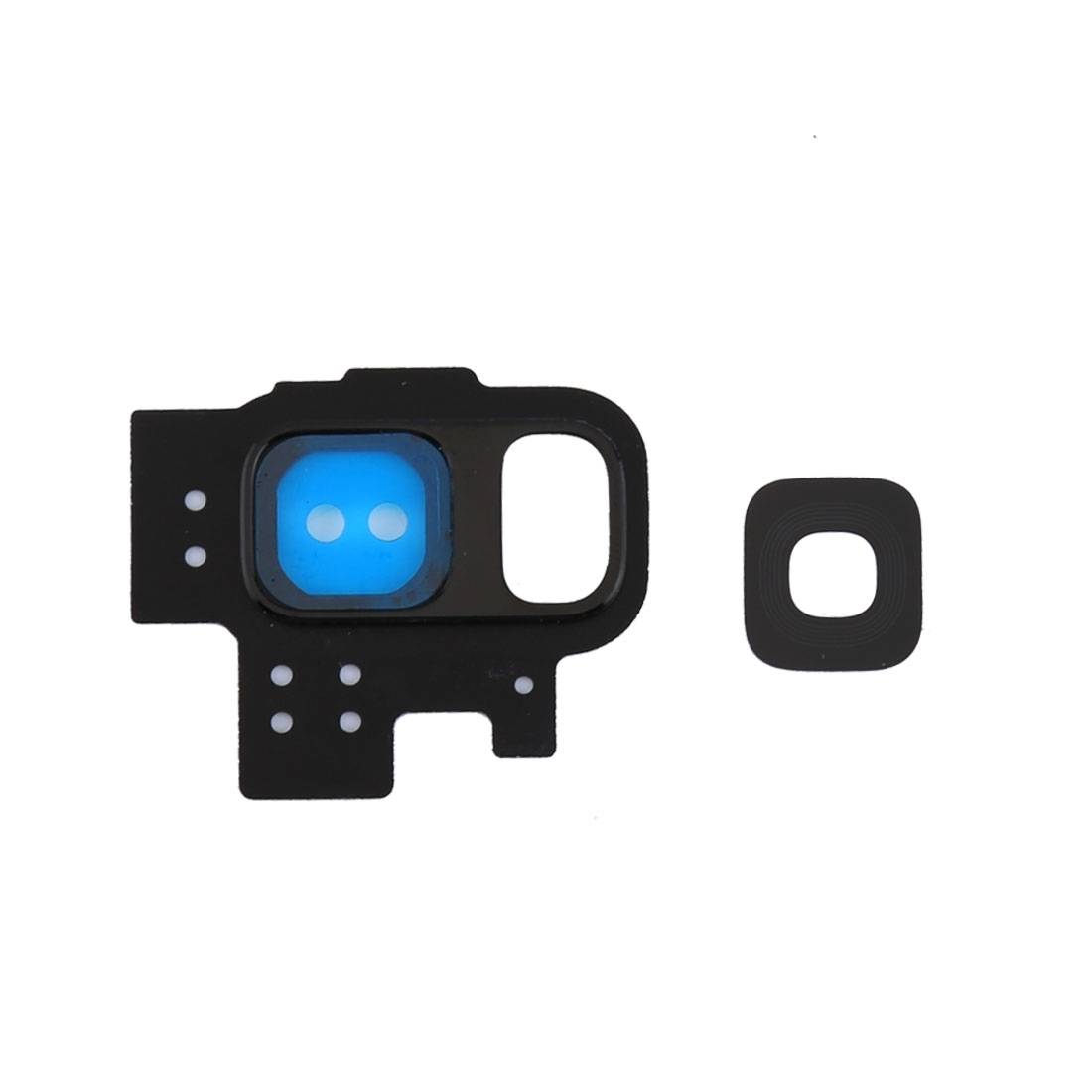 Für Samsung Galaxy S9 G960F Kamera Ring Glas Abdeckung Rahmen Cover Schwarz Neu