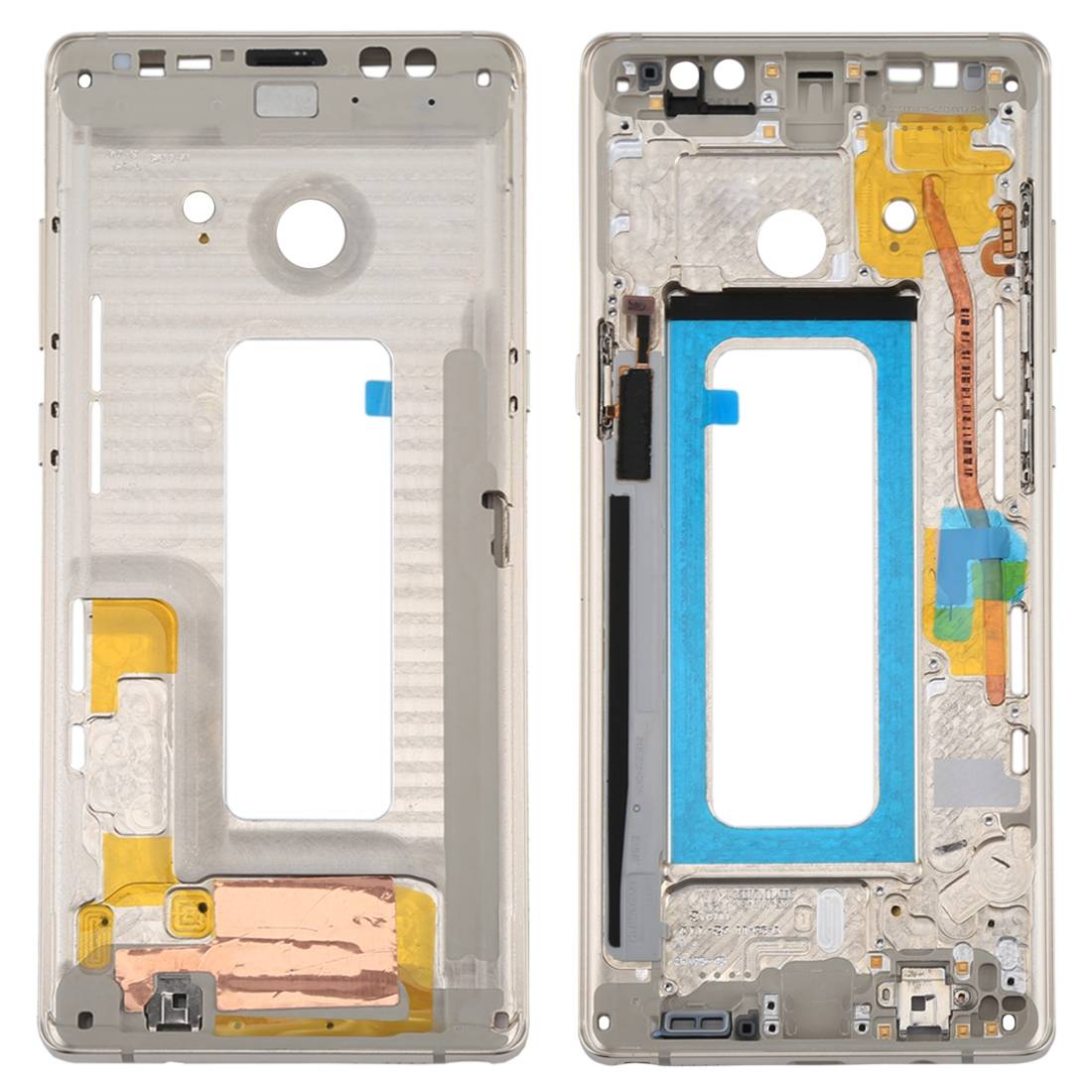 Für Samsung Galaxy Note 8 N950F Reparatur Mittelrahmen Kamera Gehäuse Gold Neu