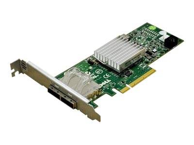PCIe-Netzwerkschnittstellenkarte mit Metallhalterung und großem silbernem Kühlkörper auf einer grünen Leiterplatte, dargestellt auf weißem Hintergrund