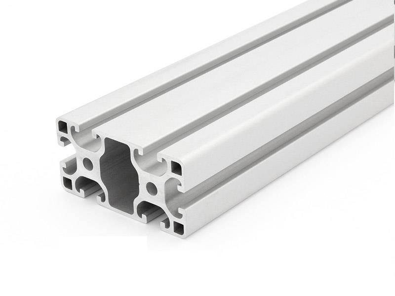 Aluminiumprofil 40x80L I-Typ Nut 8 (leicht), silber eloxiert. Aluminium Profil 40x80 Alu Profil 40 x 80 Montage- Systemprofil 2000mm