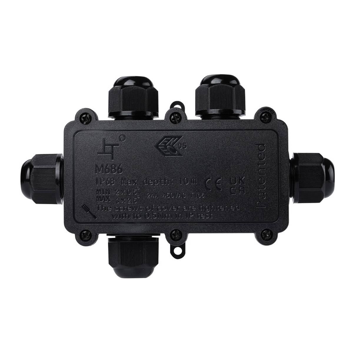 Kabeldose 5-Fach Kabelmuffe In/Outdoor Verteilerdose Abzweigdose IP68 Wasserdicht