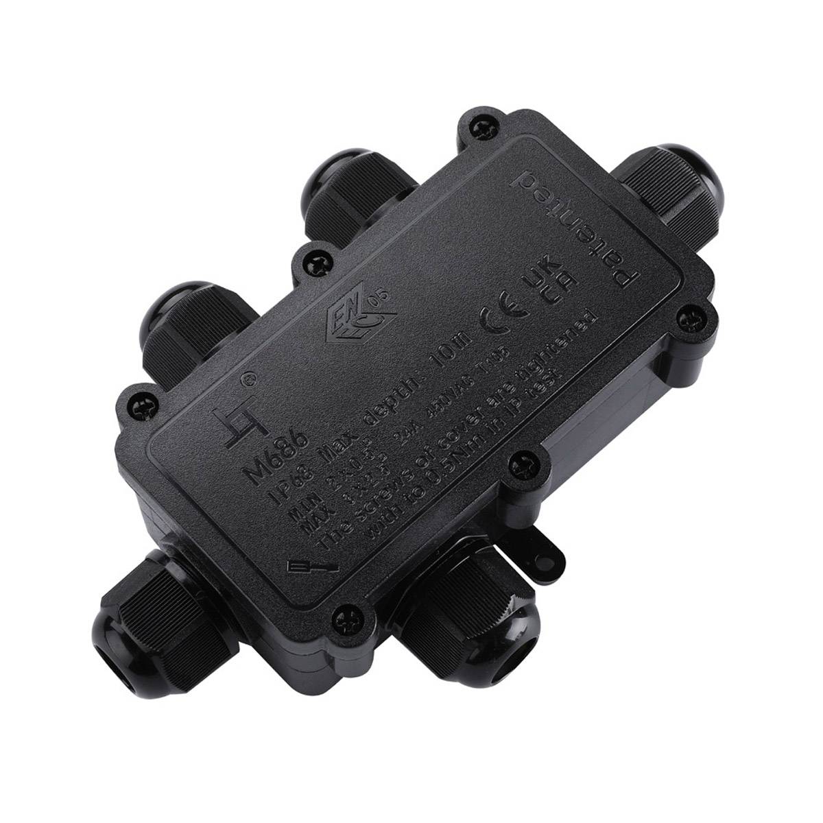 Kabeldose 5-Fach Kabelmuffe In/Outdoor Verteilerdose Abzweigdose IP68 Wasserdicht