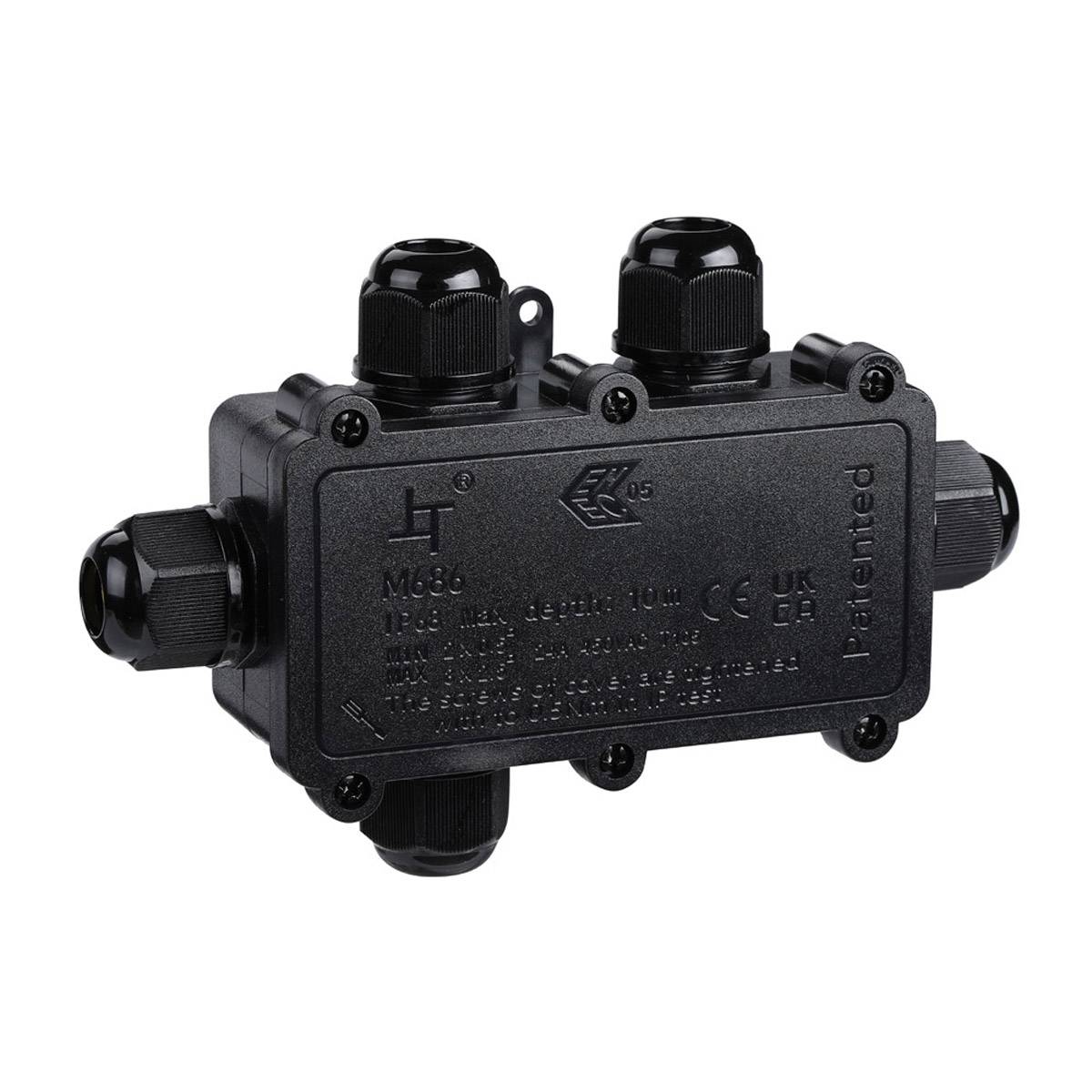 Kabeldose 5-Fach Kabelmuffe In/Outdoor Verteilerdose Abzweigdose IP68 Wasserdicht