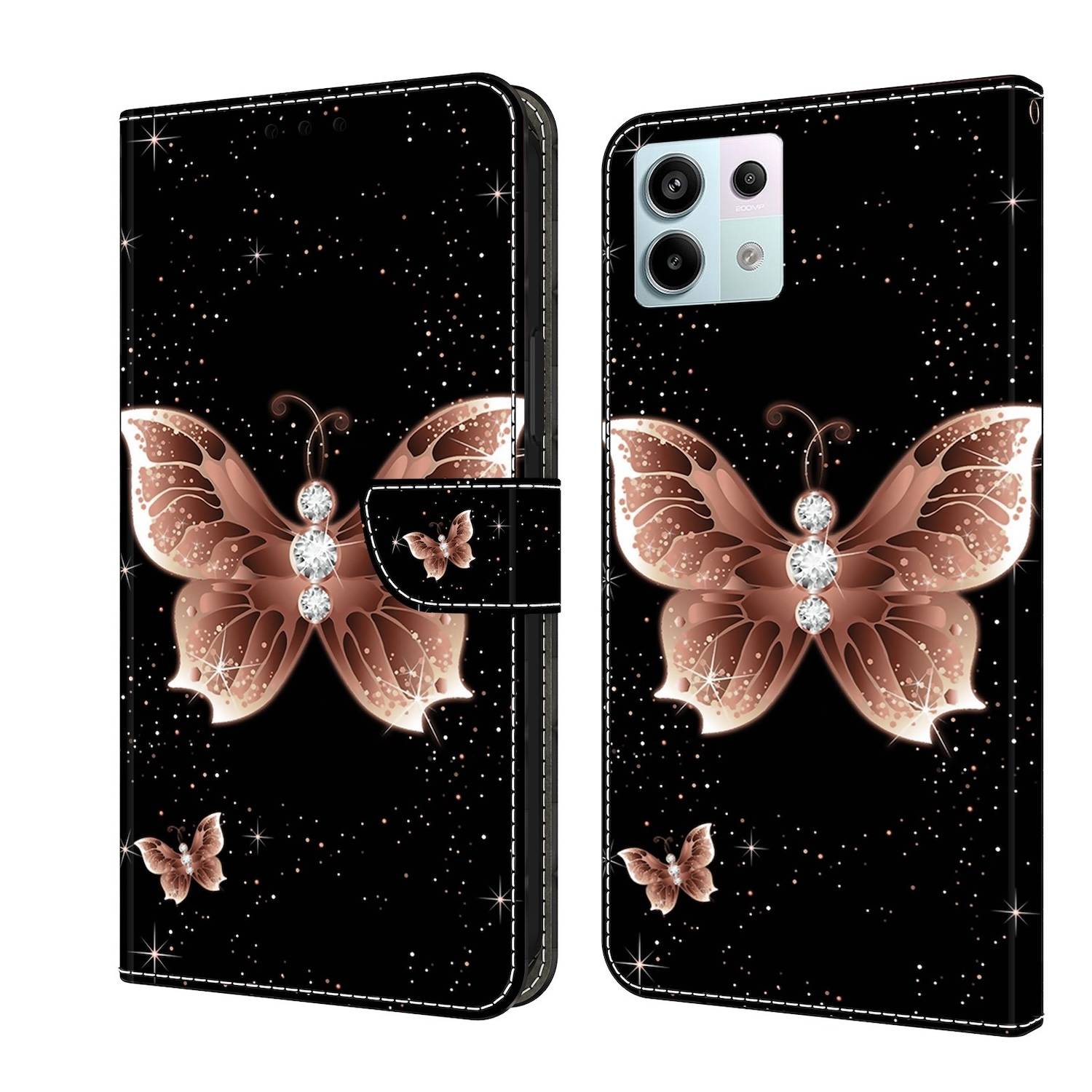 Für Xiaomi Redmi Note 13 Pro Poco X6 Kunst-Leder Book Tasche Motiv 12