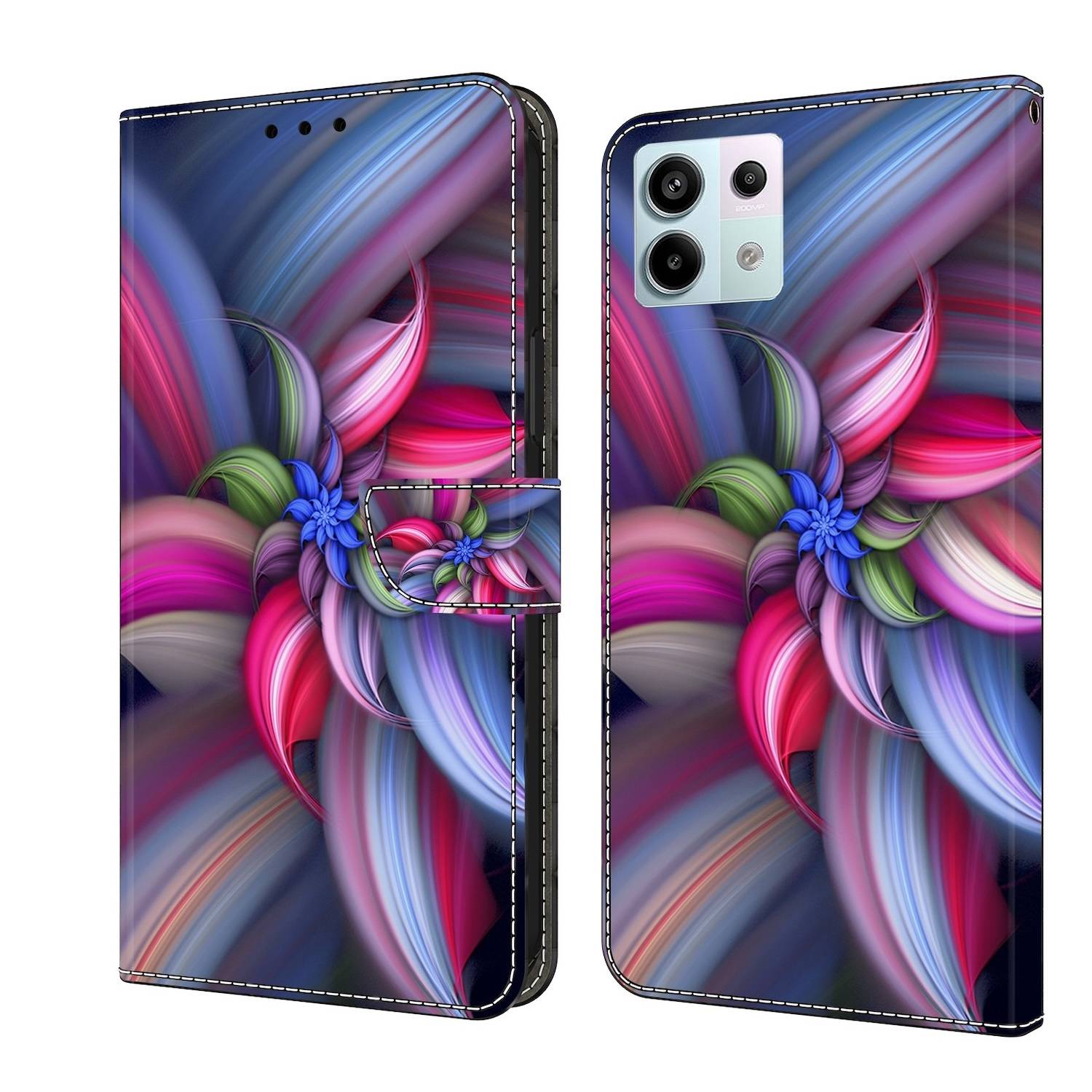 Für Xiaomi Redmi Note 13 Pro Poco X6 Kunst-Leder Book Tasche Motiv 15