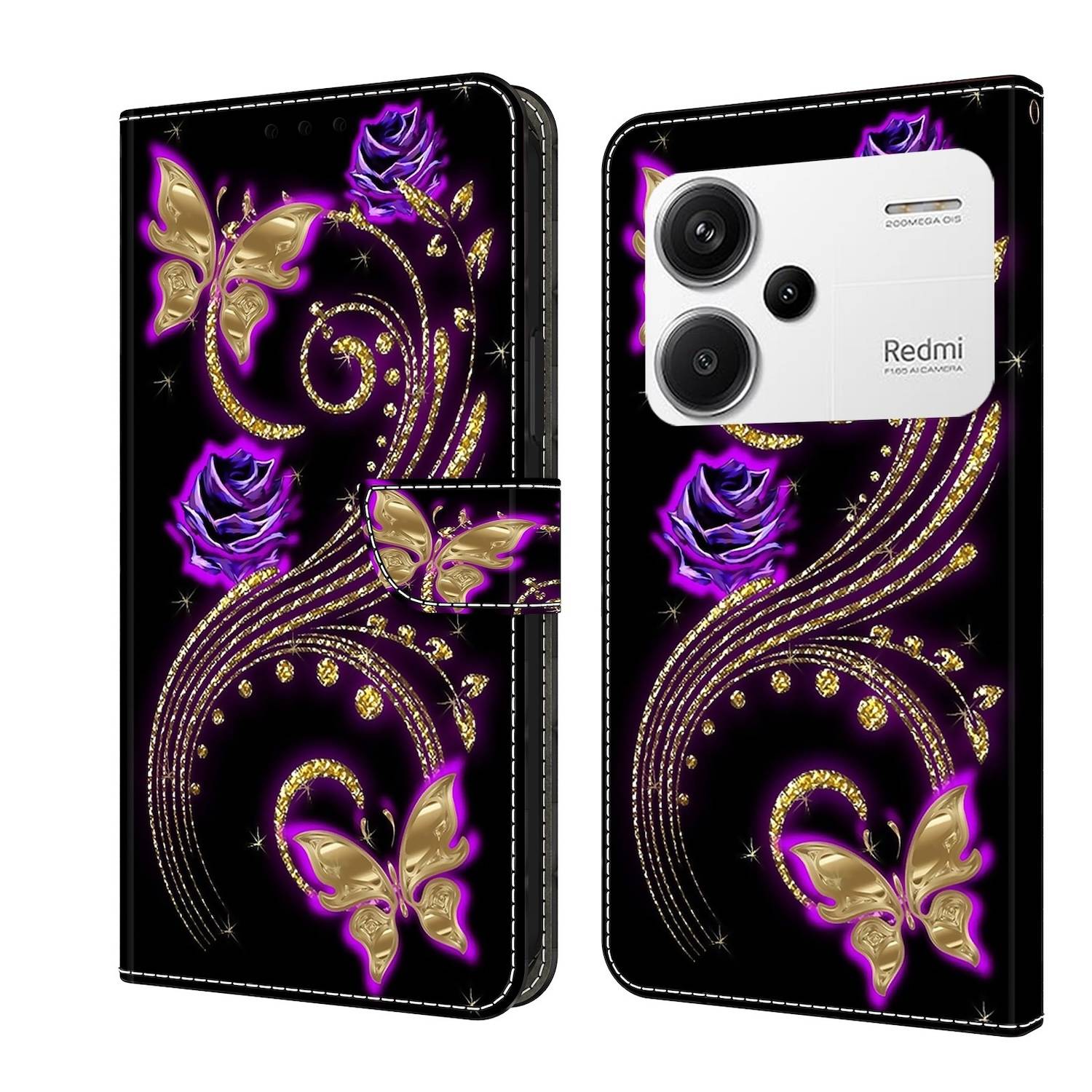 Für Xiaomi Redmi Note 13 Pro Plus Kunst-Leder Book Tasche Motiv 7
